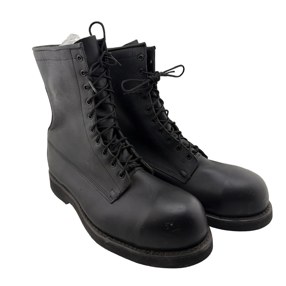 Addison Shoe Company Combat Boots Mens 12W Black Steel Toe Vibram Tactical